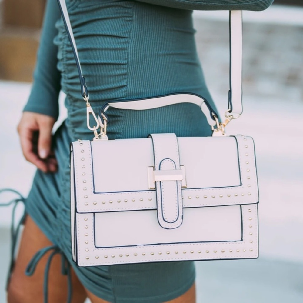 Ivory Studded Purse